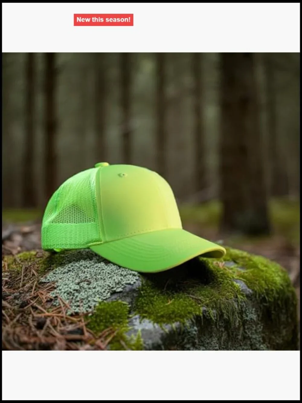 Structured 6-Panel Trucker Hat Adjustable Snapback Mesh Back Cotton Polyester